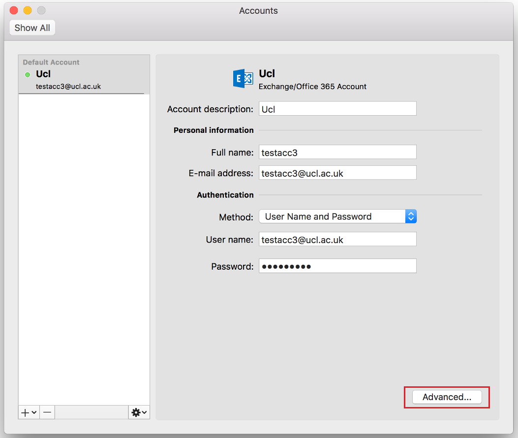 outlook for mac authentication required